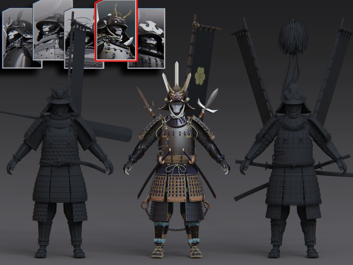 05-ancient japanese armor 3D model_10