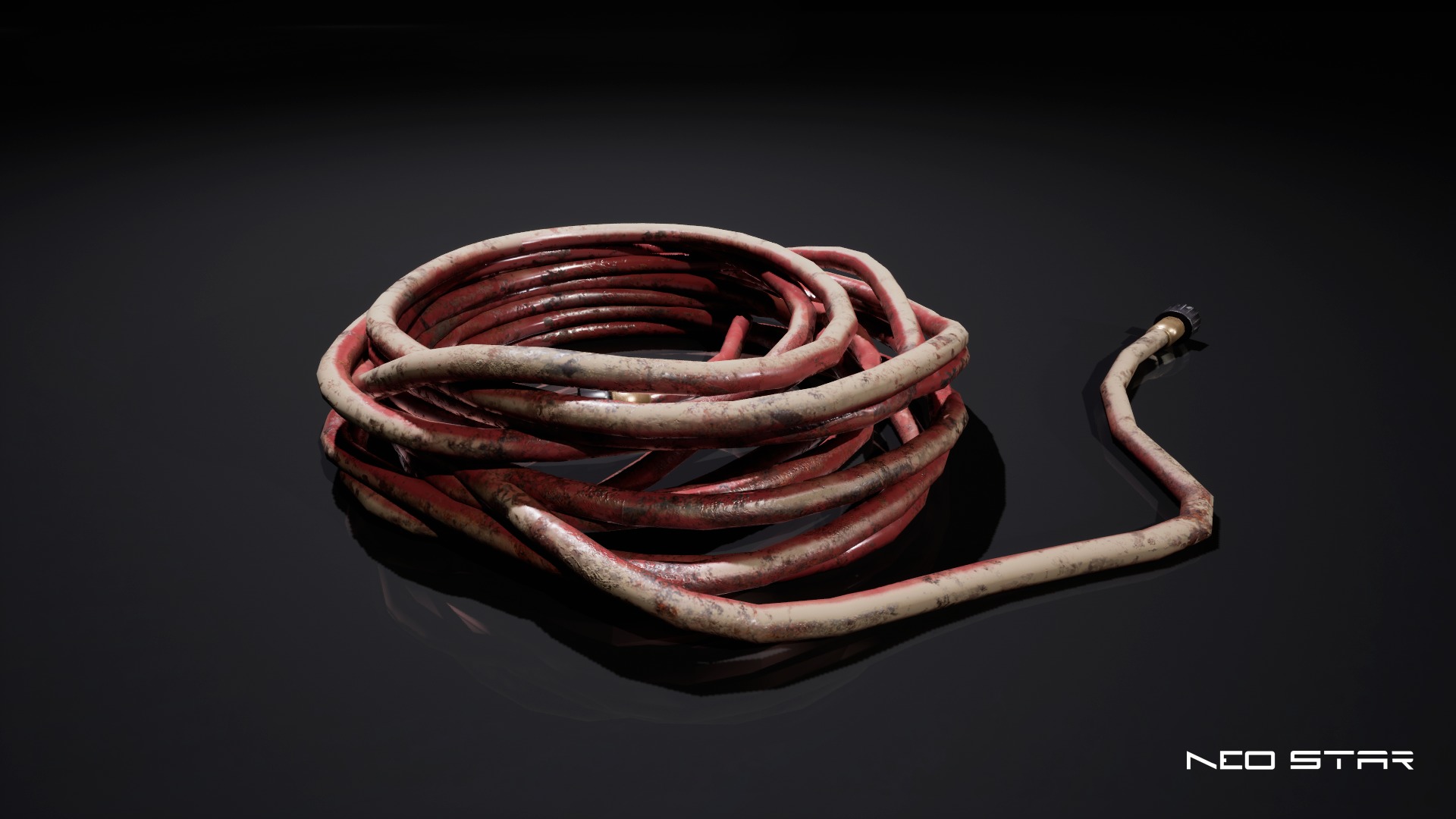 Old Garden Hoses Low-poly 3D model_4