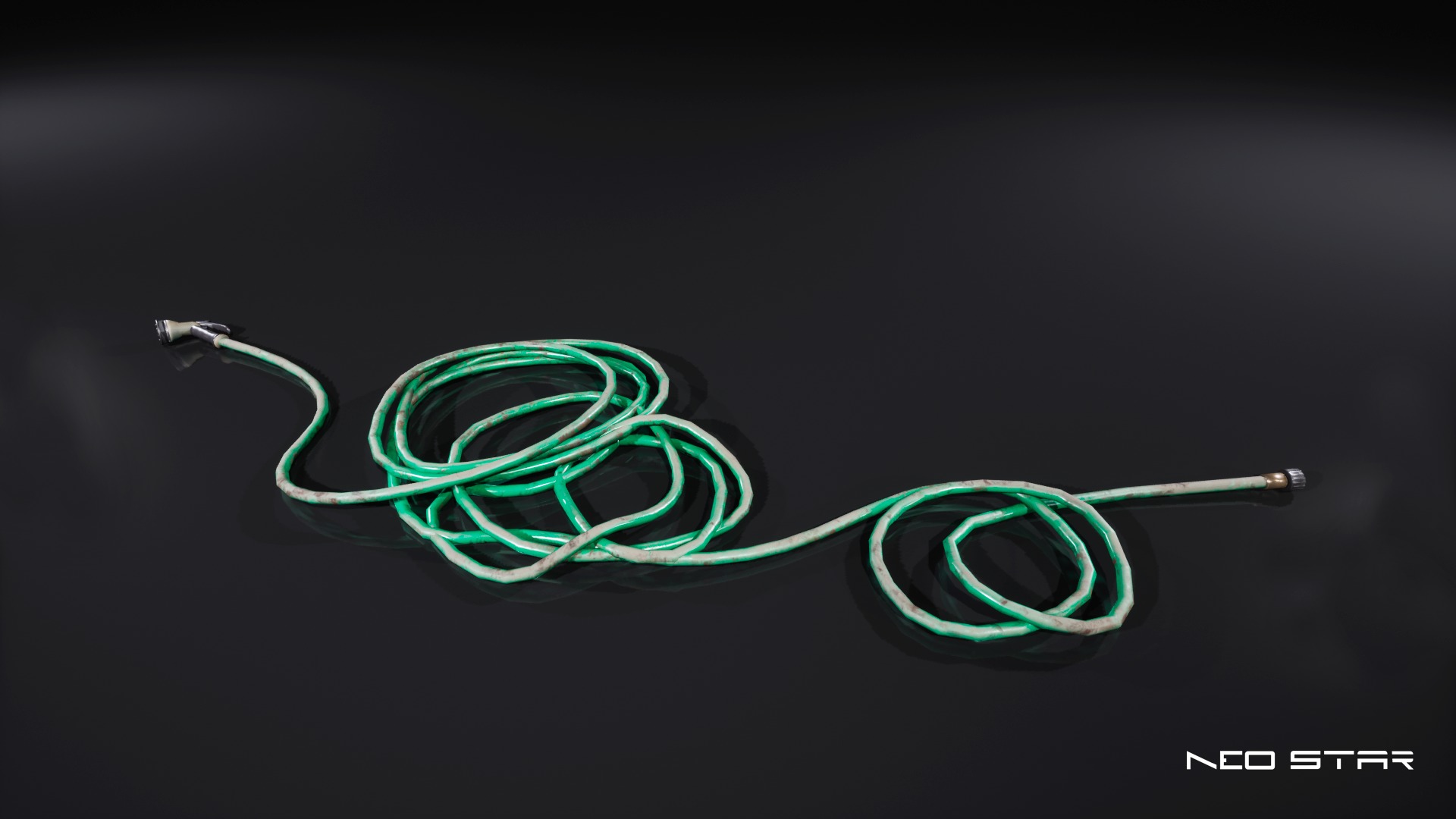 Old Garden Hoses Low-poly 3D model_1