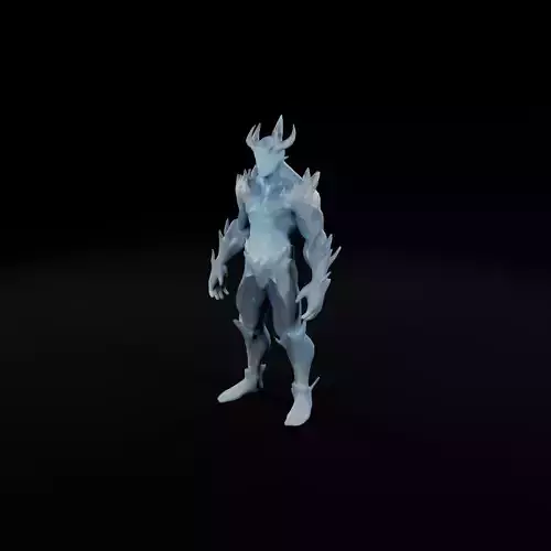 Crystal Warden - Elemental 3D Character for Games Animations Low-poly 3D model