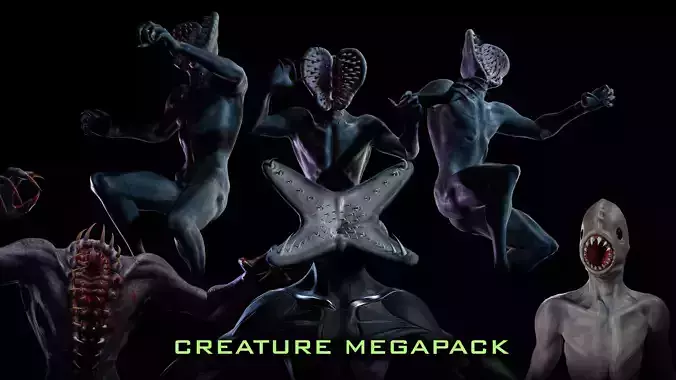 CREATURE MEGA-PACK Low-poly 3D model