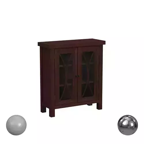 Bayside Wood C Design 2 Door Cabinet With Plain Glass