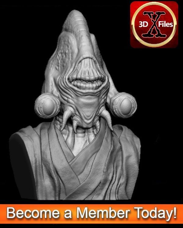 Pablo Jill - Jedi Life Size Star Wars Bust - 3D Print File 3D print model_2