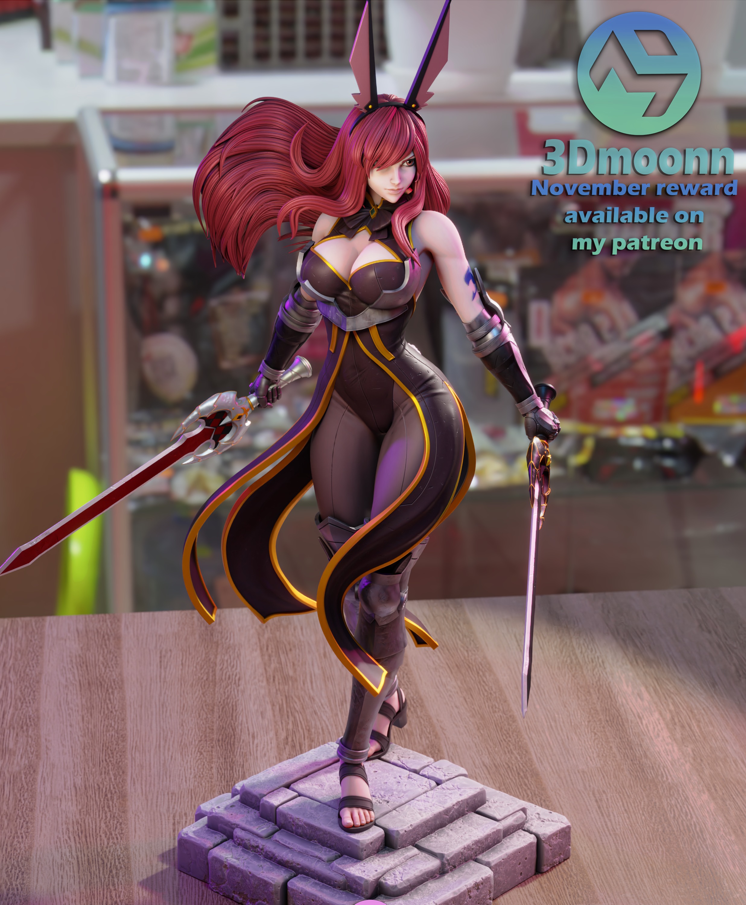 erza scarlet - fairy tail 3D print model_3