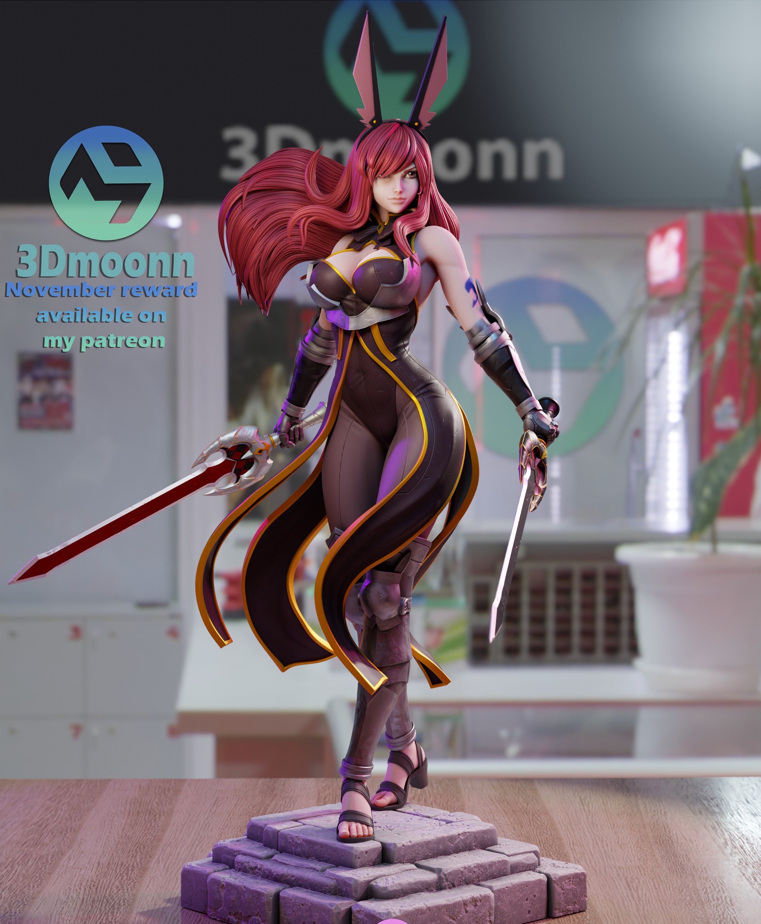 erza scarlet - fairy tail 3D print model_1