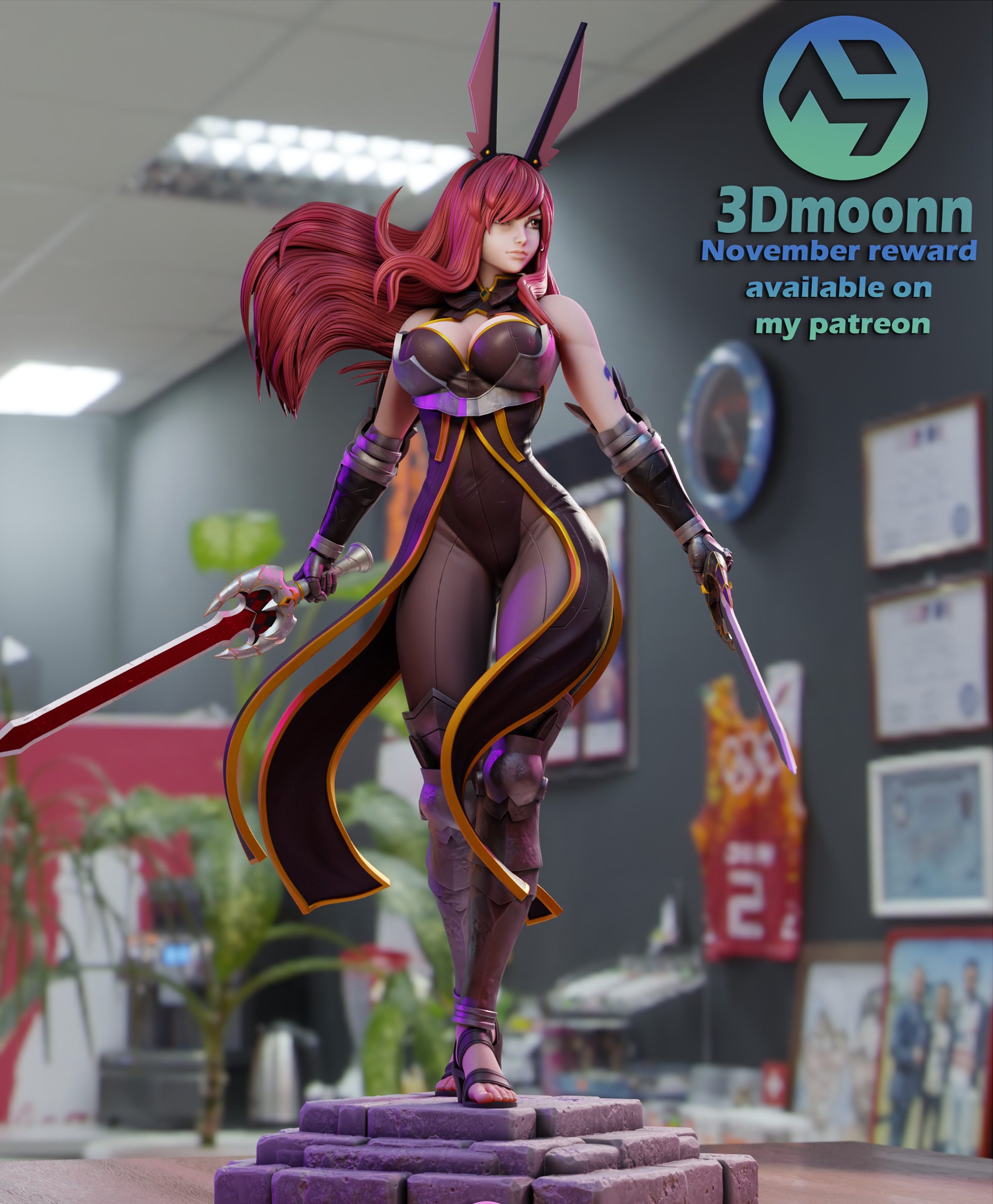 erza scarlet - fairy tail 3D print model_2