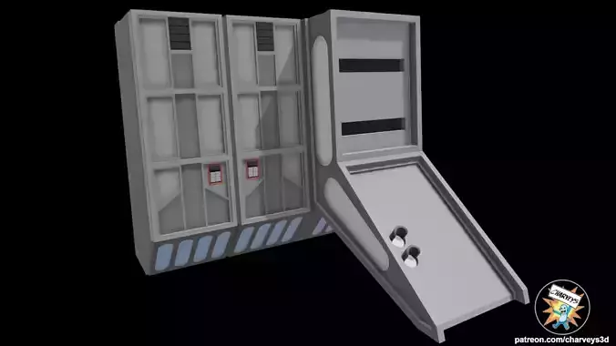 Star Wars Death Star II Hangar Diorama for 4 and 6 inch figures 3D print model