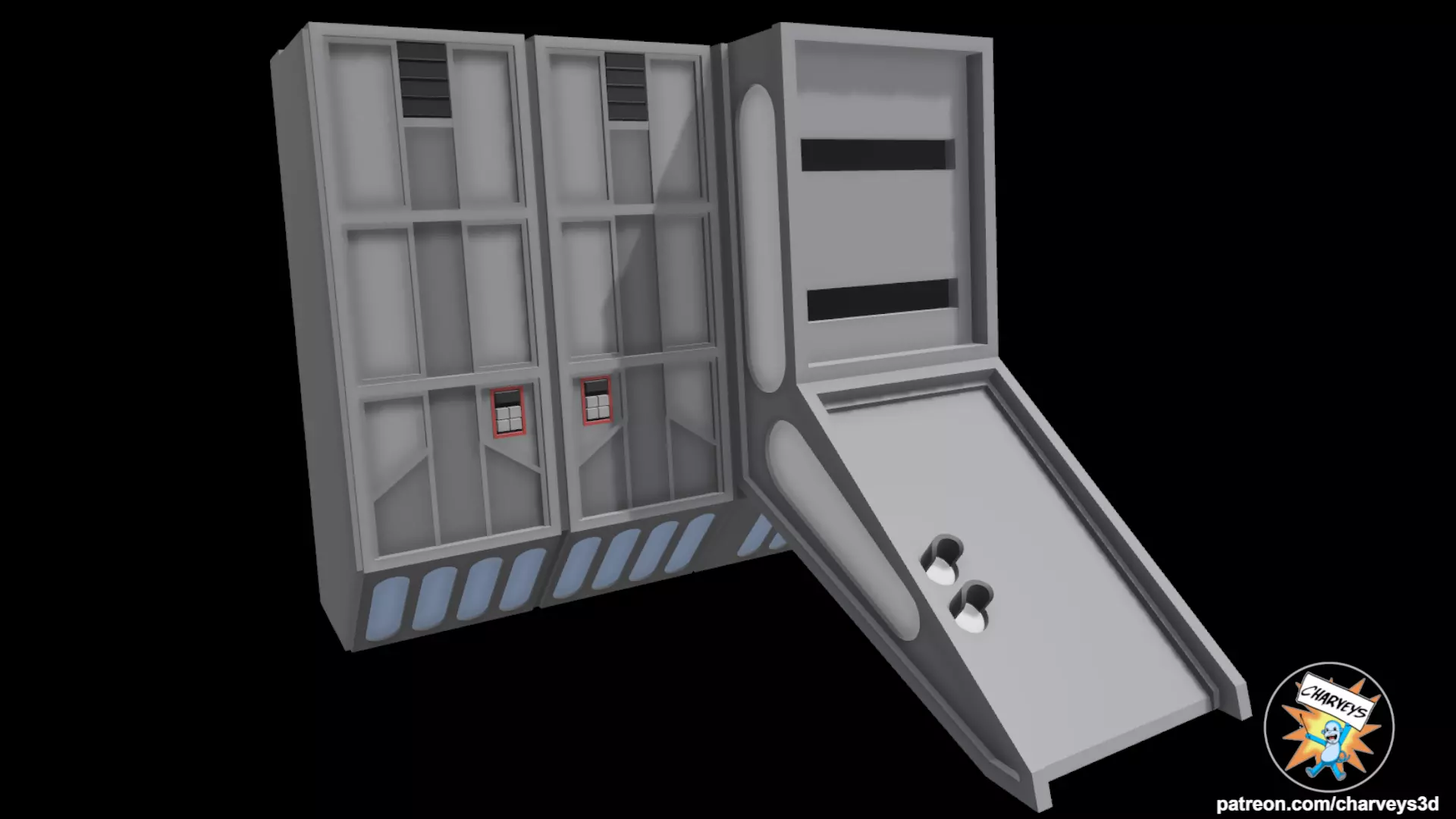 Star Wars Death Star II Hangar Diorama for 4 and 6 inch figures 3D print model