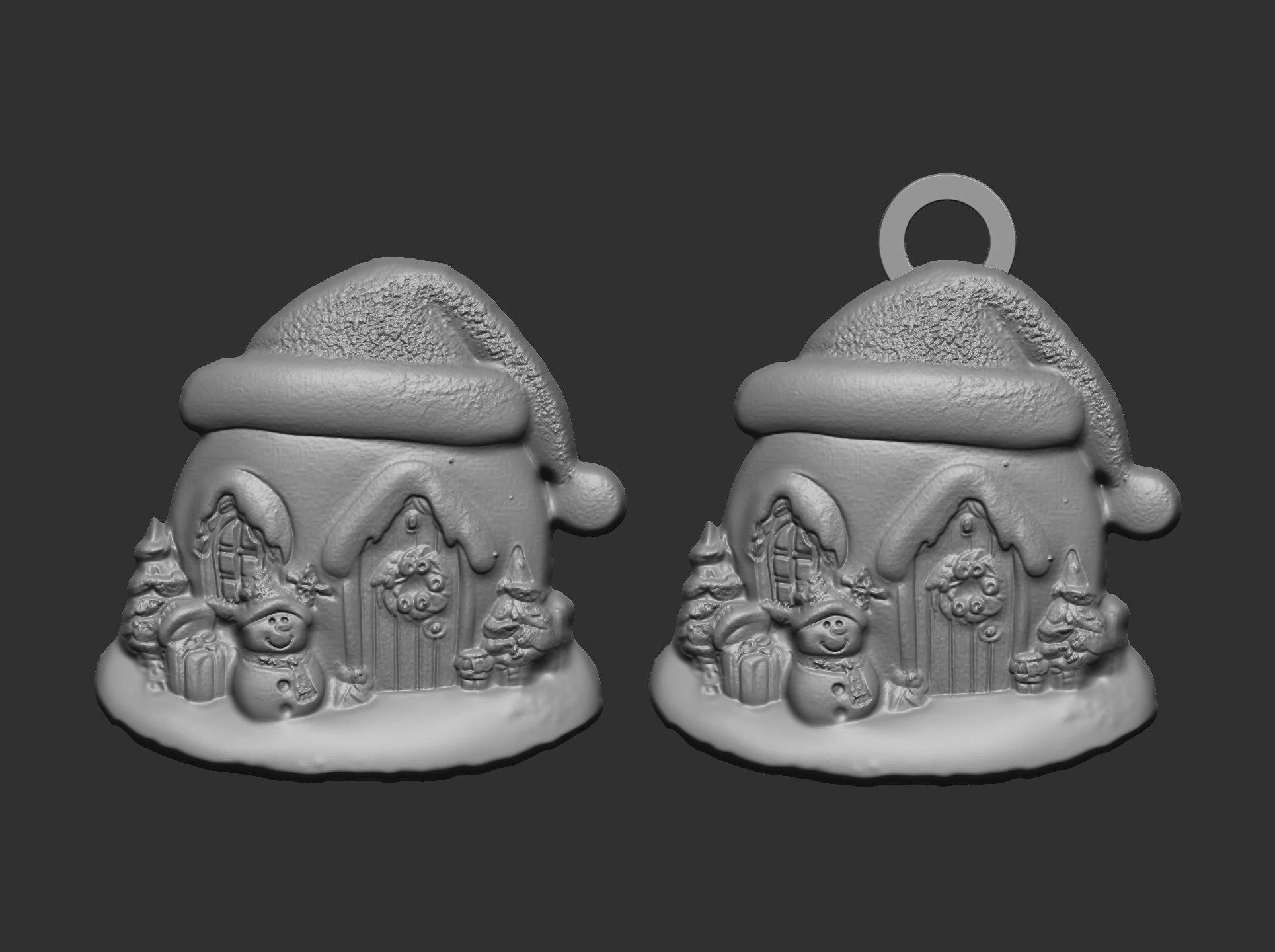 christmas igloo house decor  3D print model_4