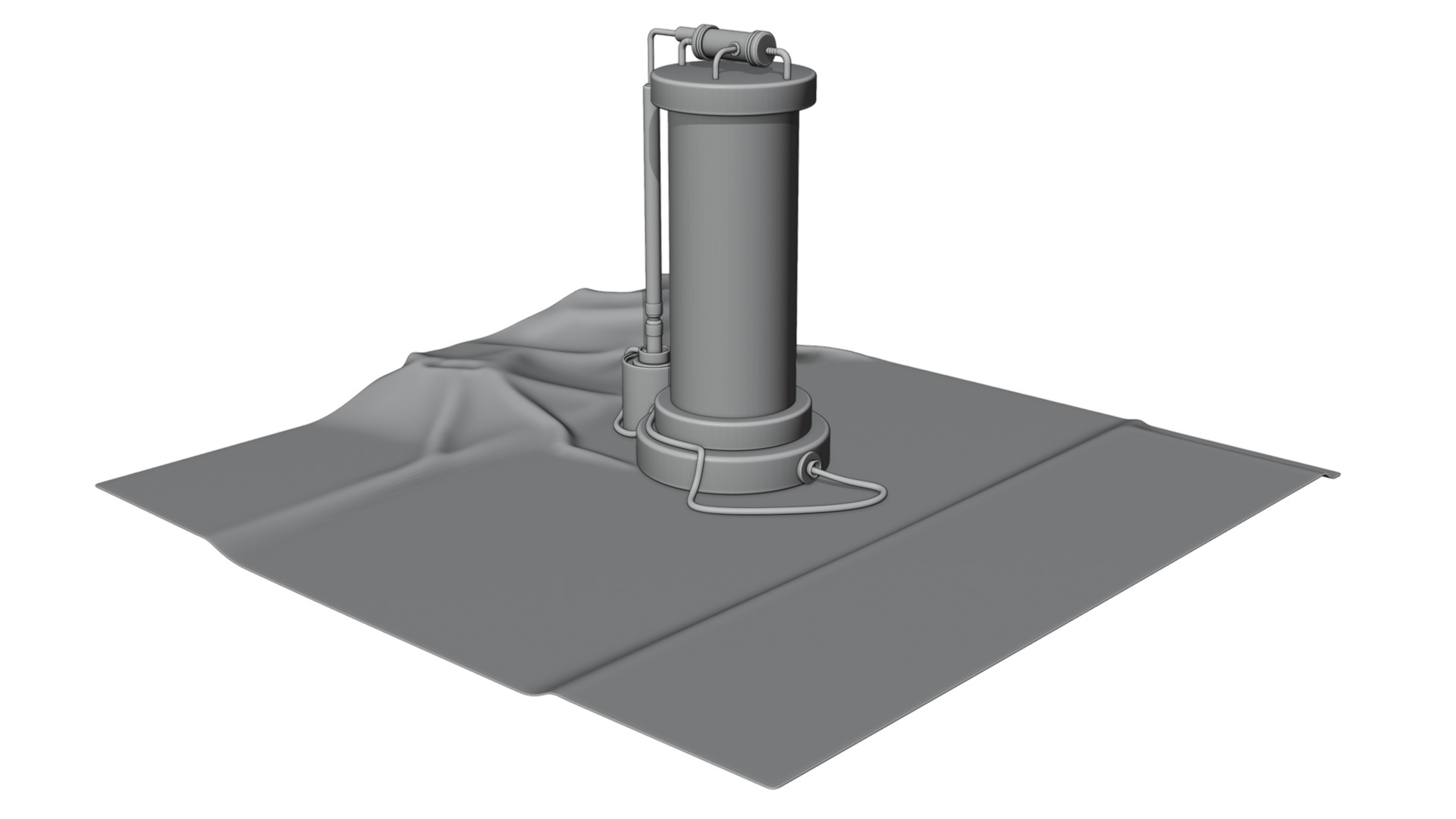 Sci-fi capsula 2 Low-poly 3D model_9