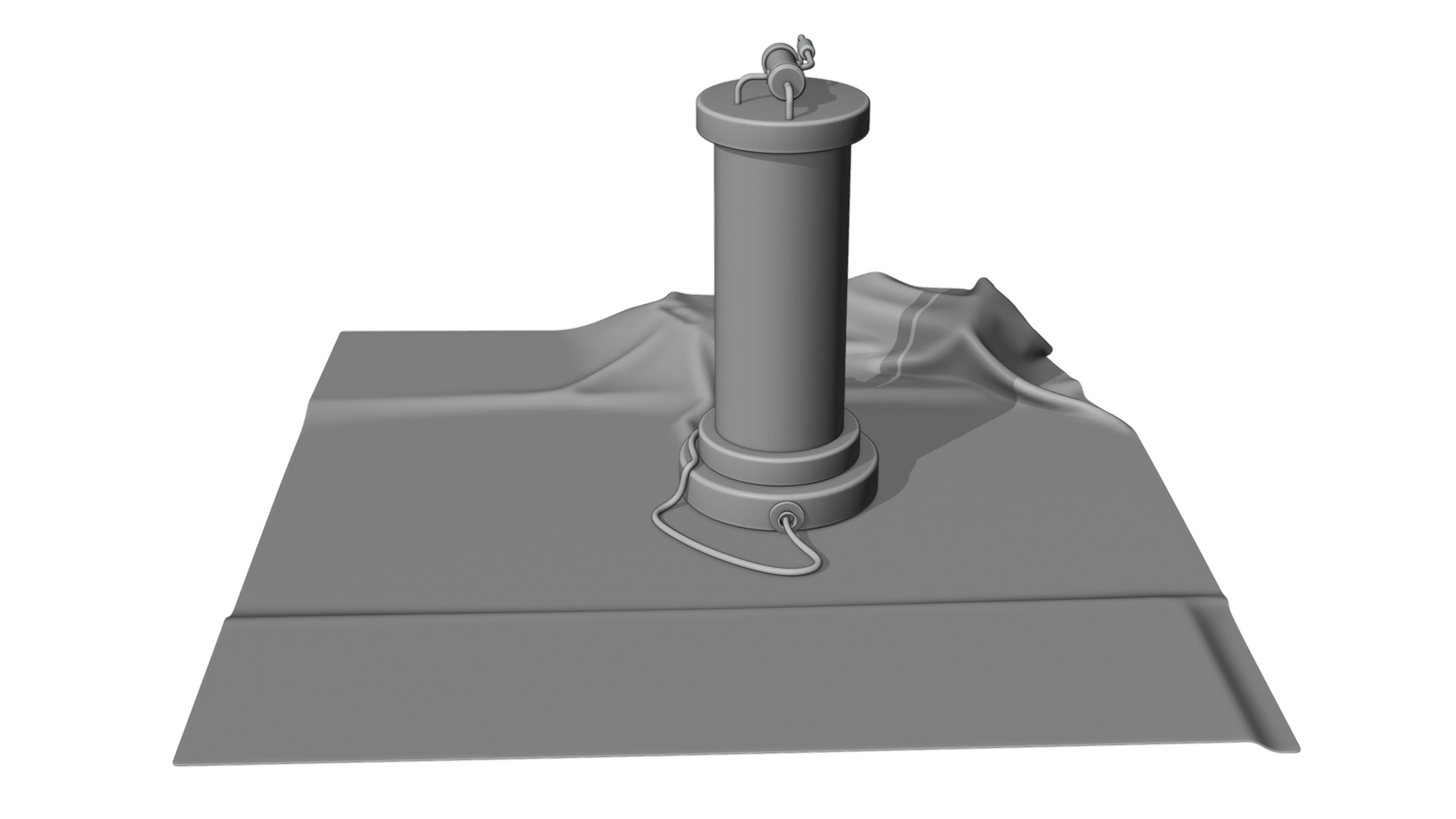 Sci-fi capsula 2 Low-poly 3D model_5