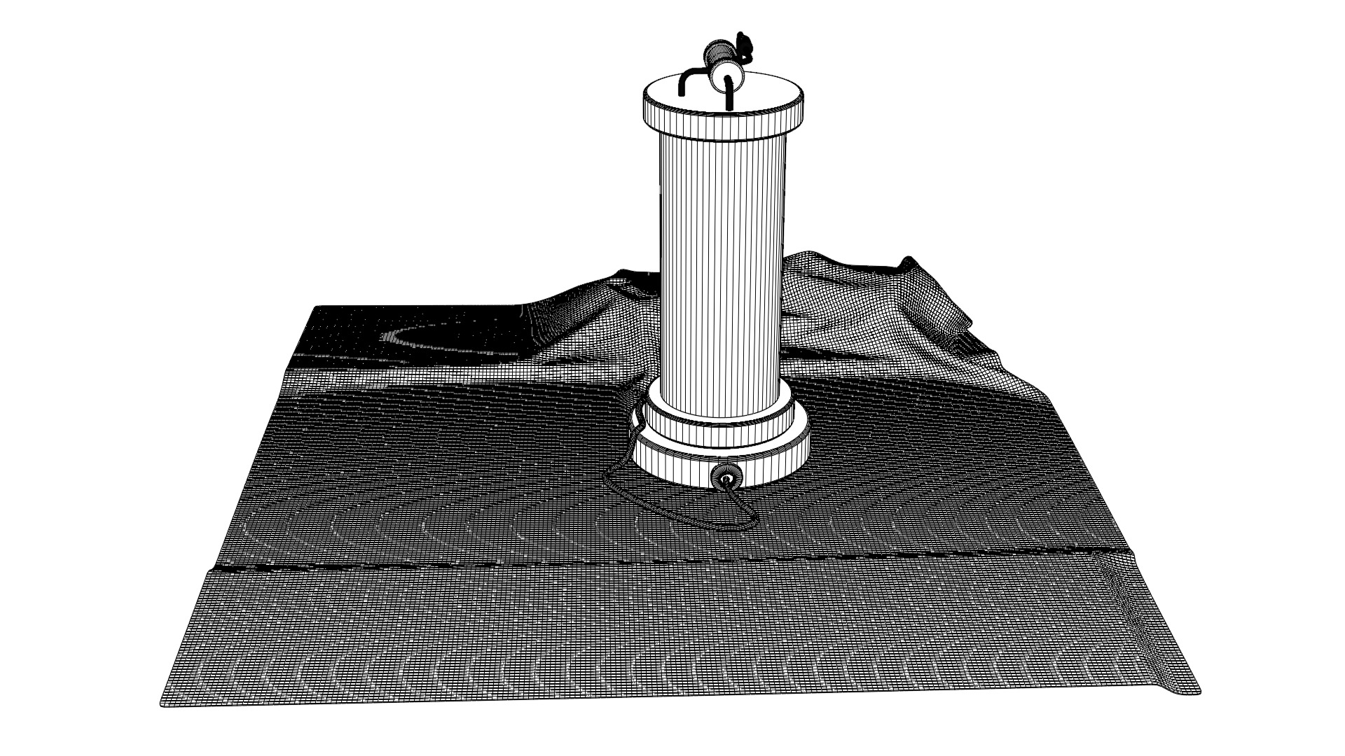 Sci-fi capsula 2 Low-poly 3D model_7