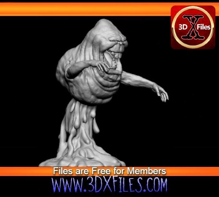 Slimer Statue - Ghostbusters - 3D Print File 3D print model_7