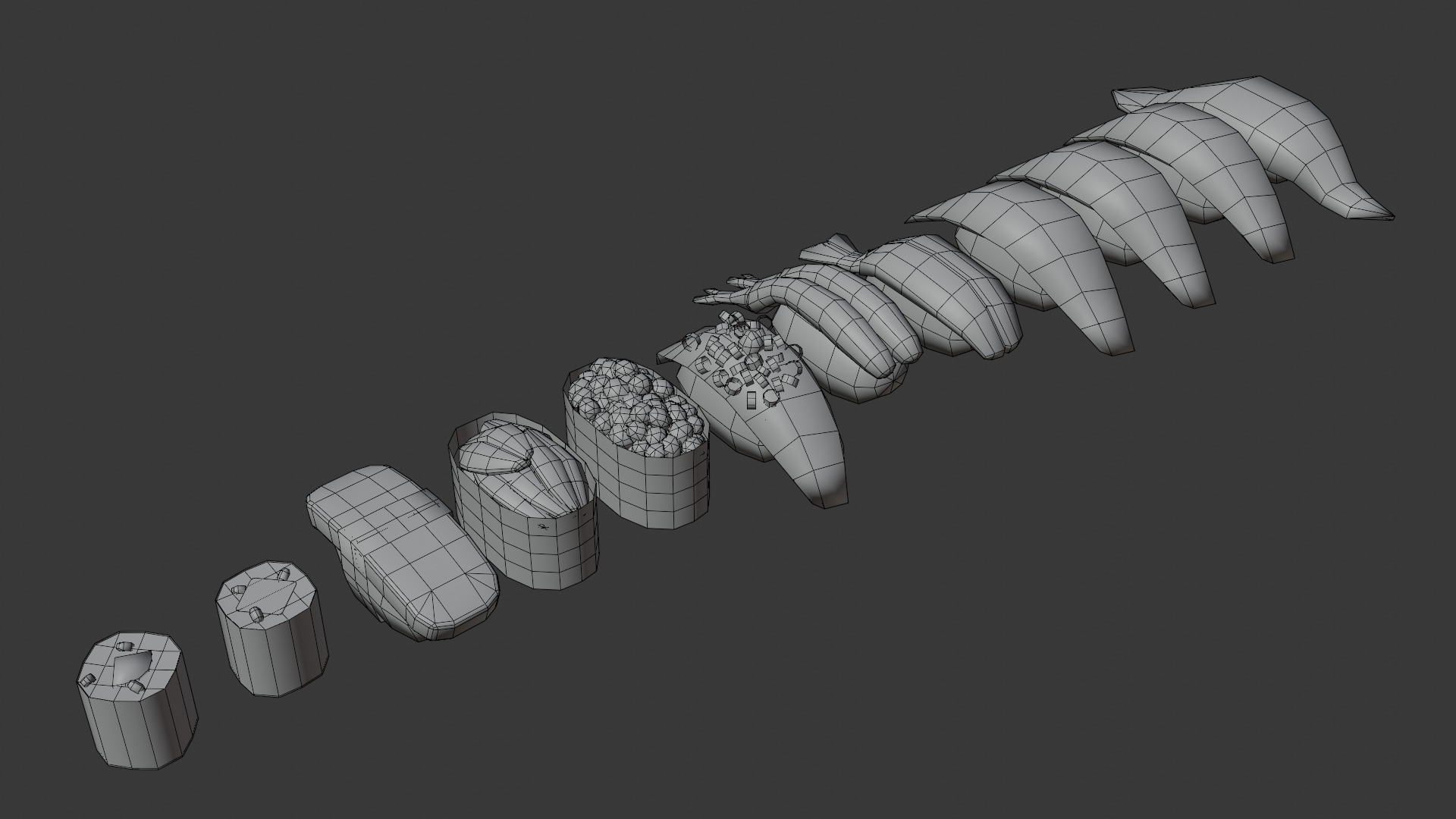 12-piece sushi model asset Low-poly 3D model_22