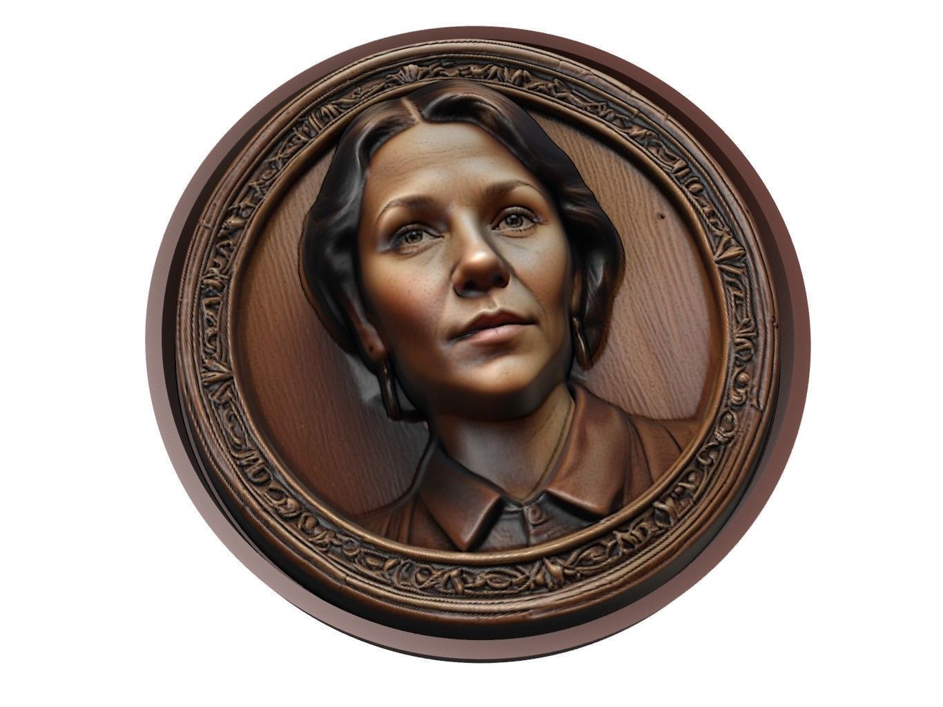 Maggie Gyllenhaal Medallion 3D print model_1
