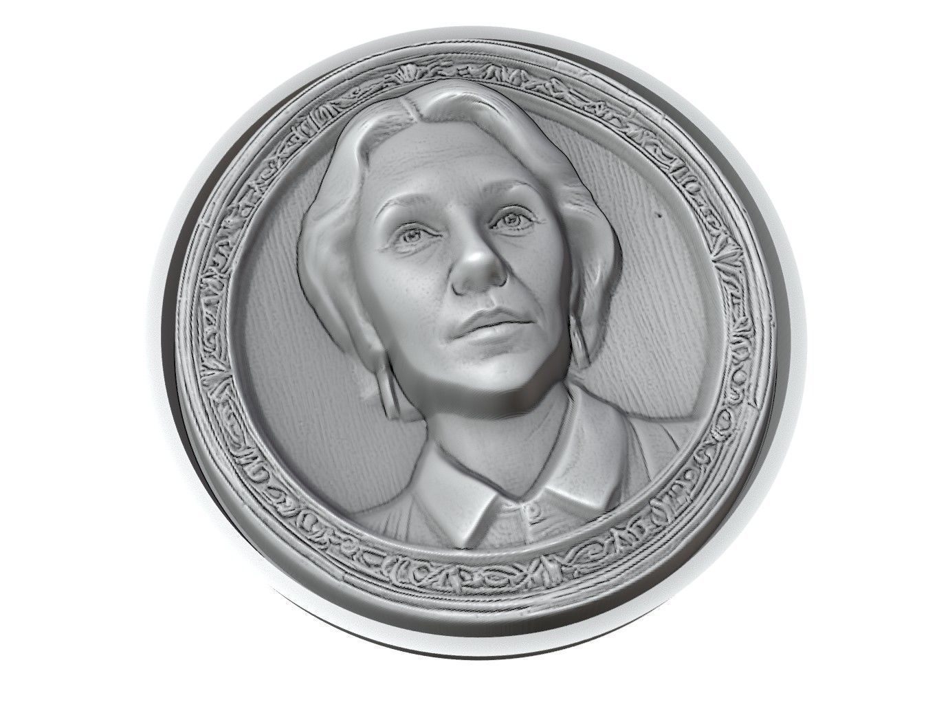 Maggie Gyllenhaal Medallion 3D print model_3