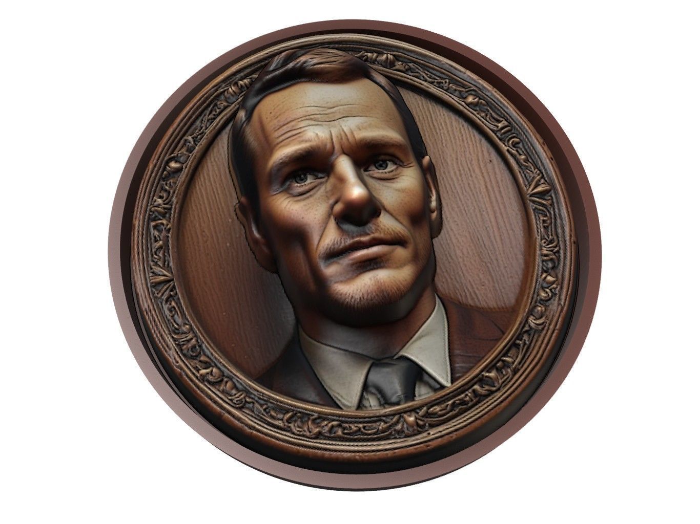 Michael Fassbender Medallion 3D print model_1