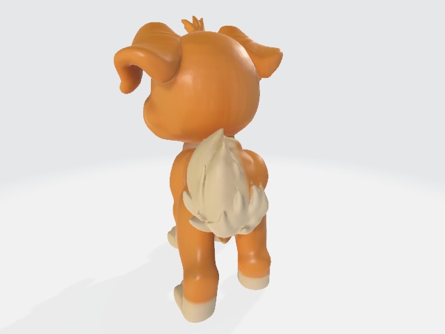 Cartoon dog 3D model_2