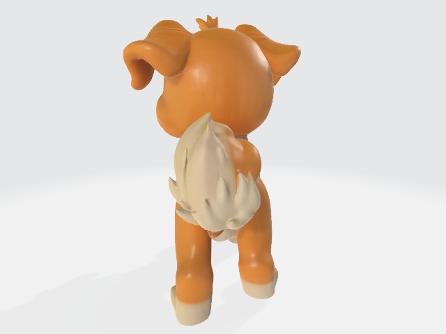 Cartoon dog 3D model_4