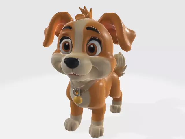 Cartoon dog 3D model_0