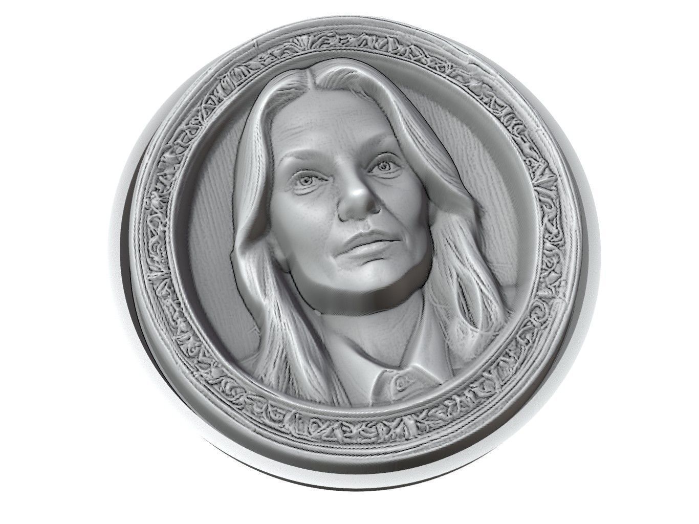 Michelle Pfeiffer Medallion 3D print model_3