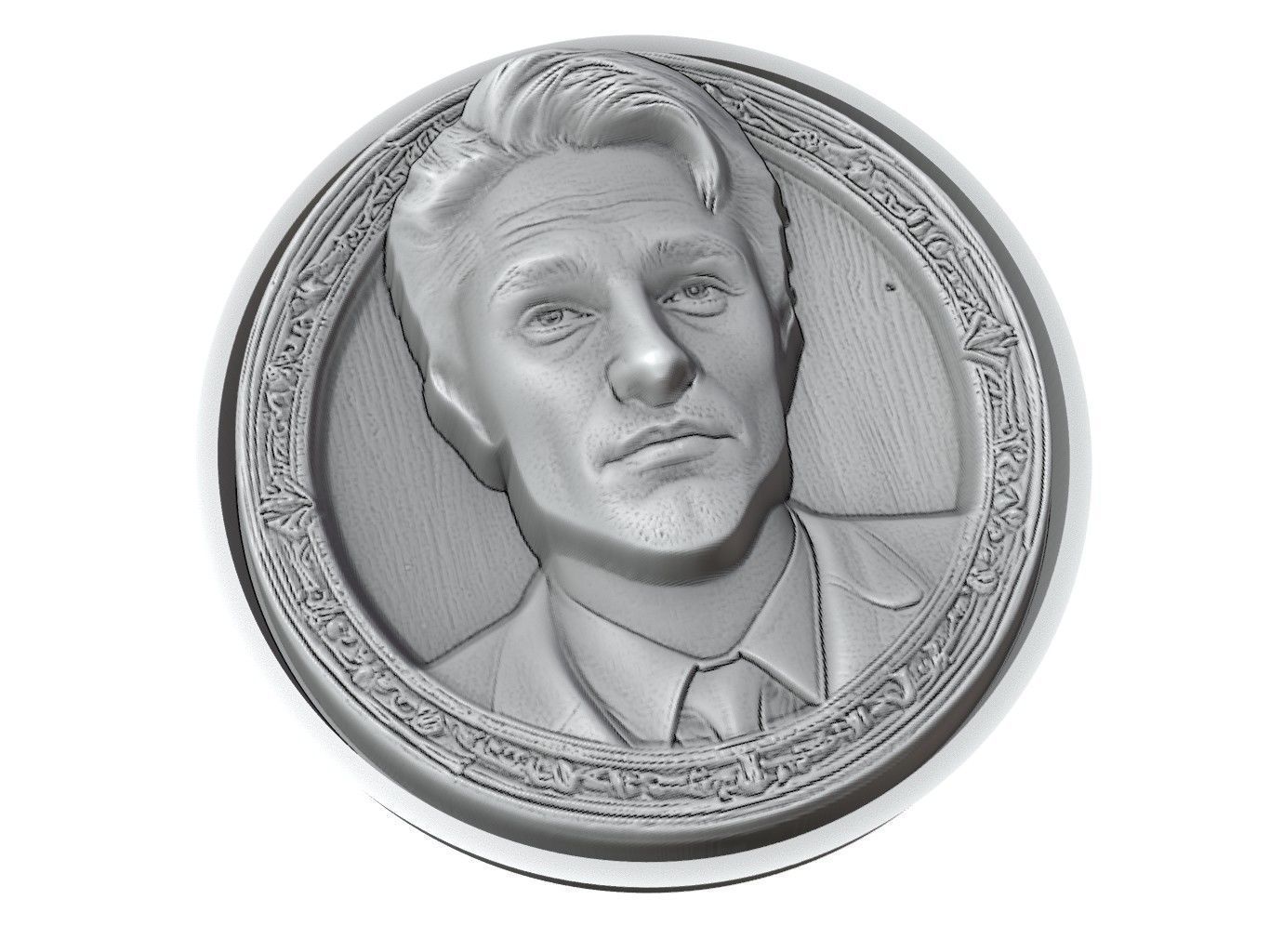 Robert Pattinson Medallion 3D print model_3