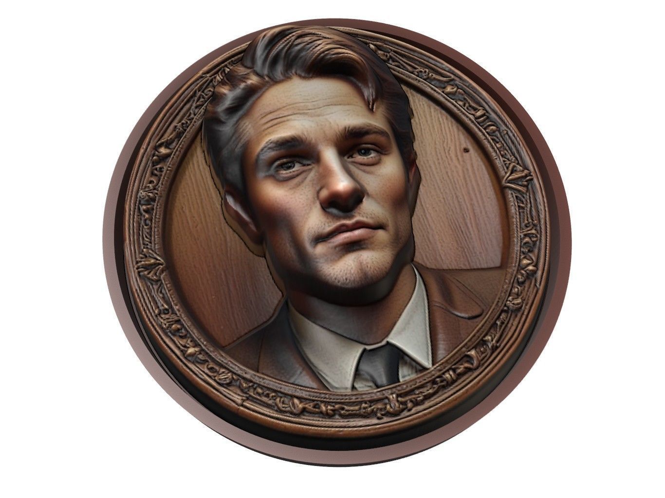 Robert Pattinson Medallion 3D print model_1