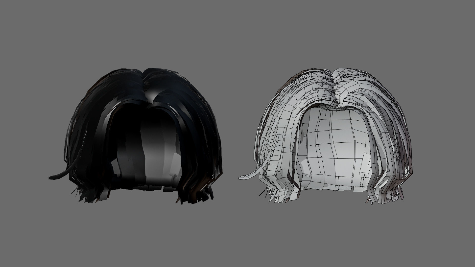 Hairstyles for boys Low-poly 3D model_19