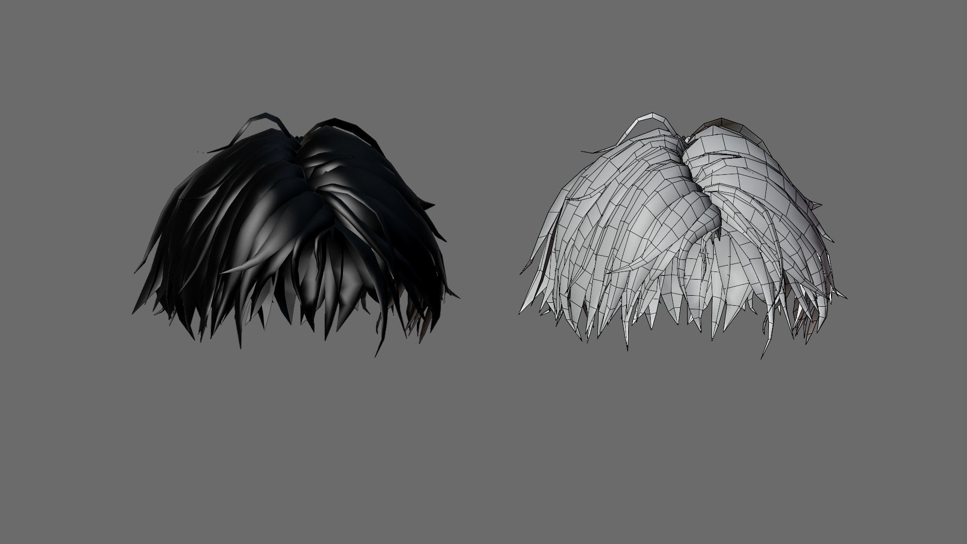 Hairstyles for boys Low-poly 3D model_18