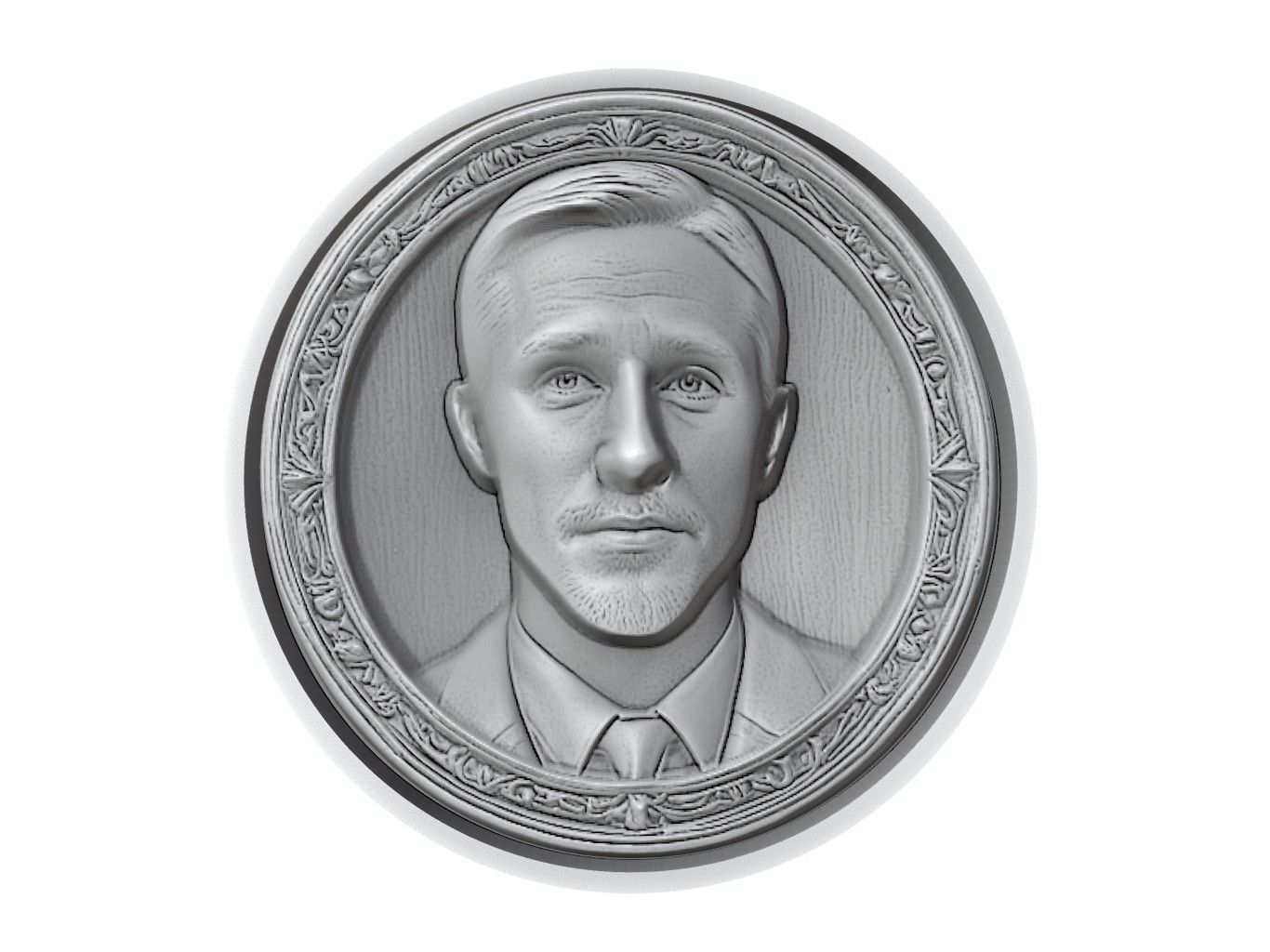 Ryan Gosling Medallion 3D print model_2