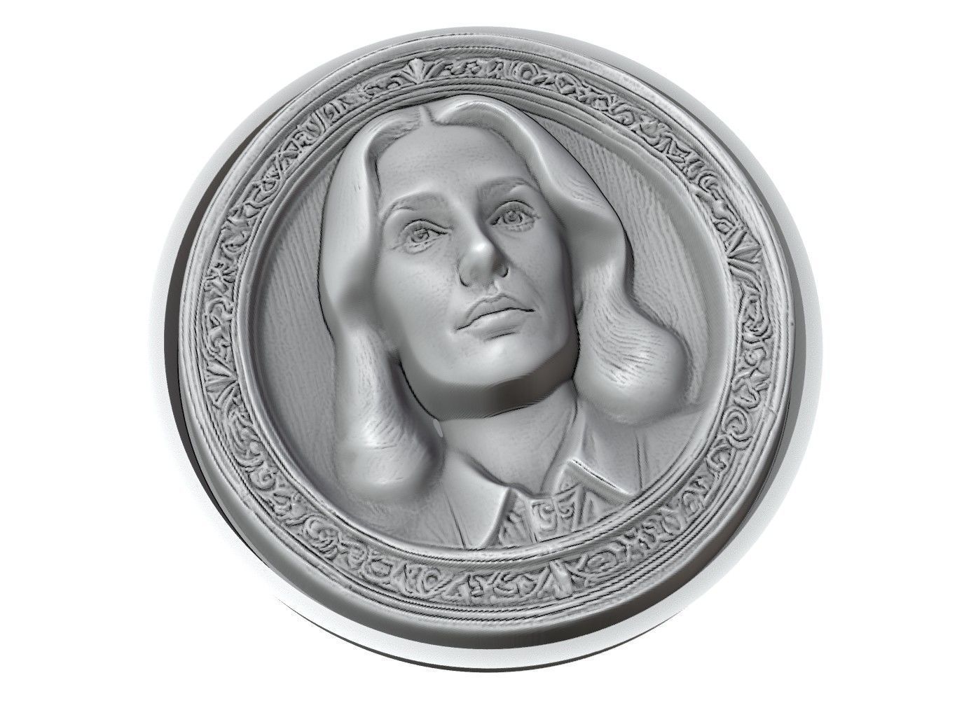 Salma Hayek Medallion 3D print model_3