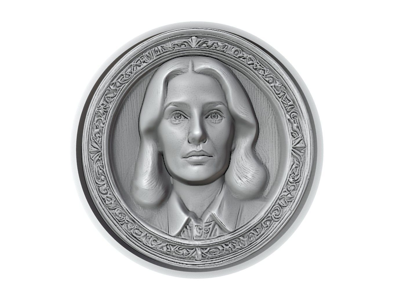 Salma Hayek Medallion 3D print model_2