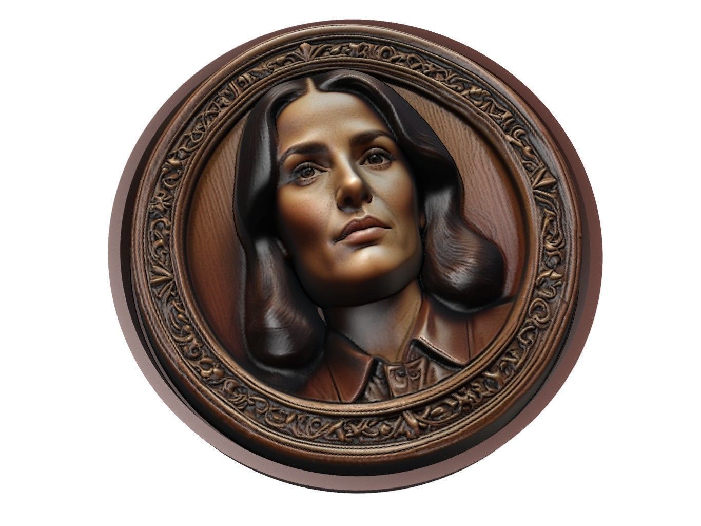 Salma Hayek Medallion 3D print model_1