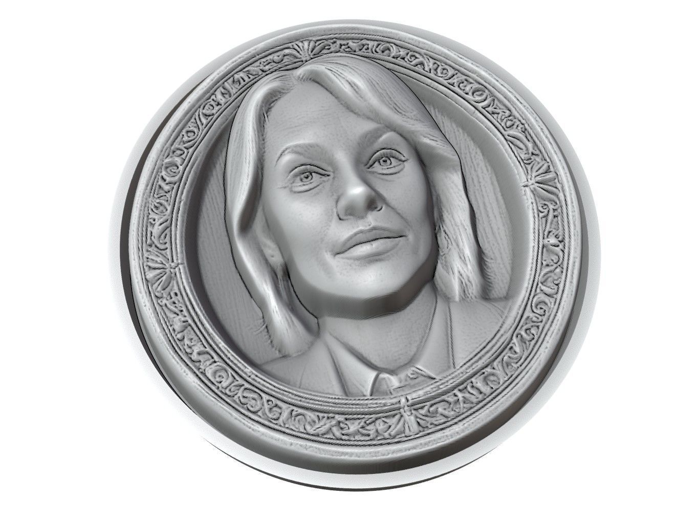 Sharon Stone Medallion 3D print model_3