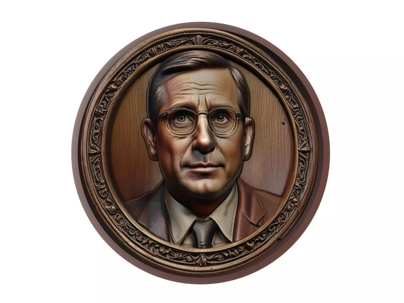 Steve Carell Medallion 3D print model_0