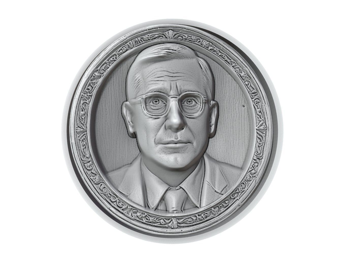 Steve Carell Medallion 3D print model_2
