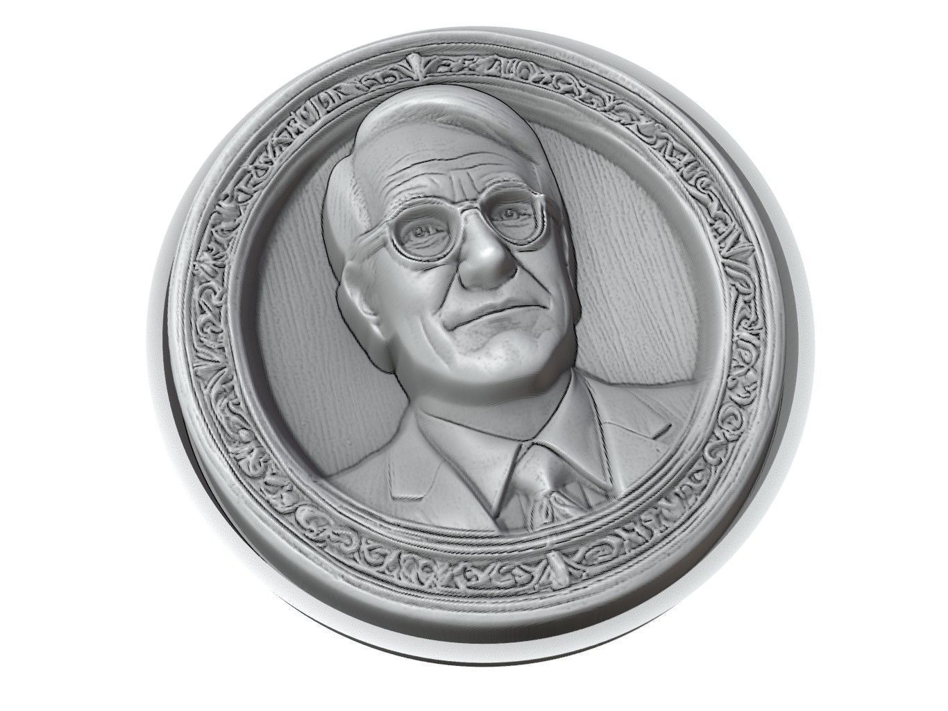 Steve Martin Medallion 3D print model_3