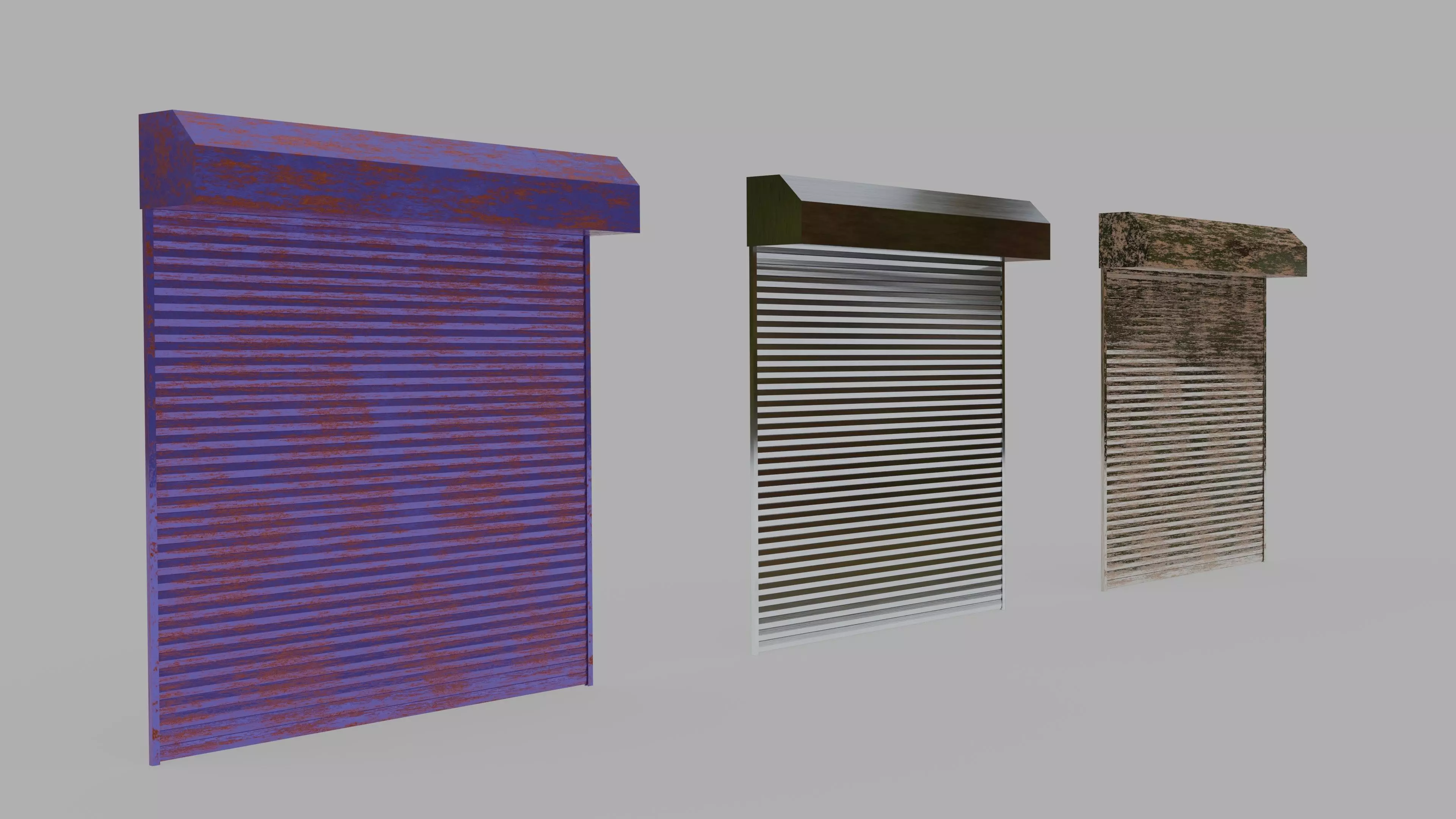 Garage door Low-poly 3D model