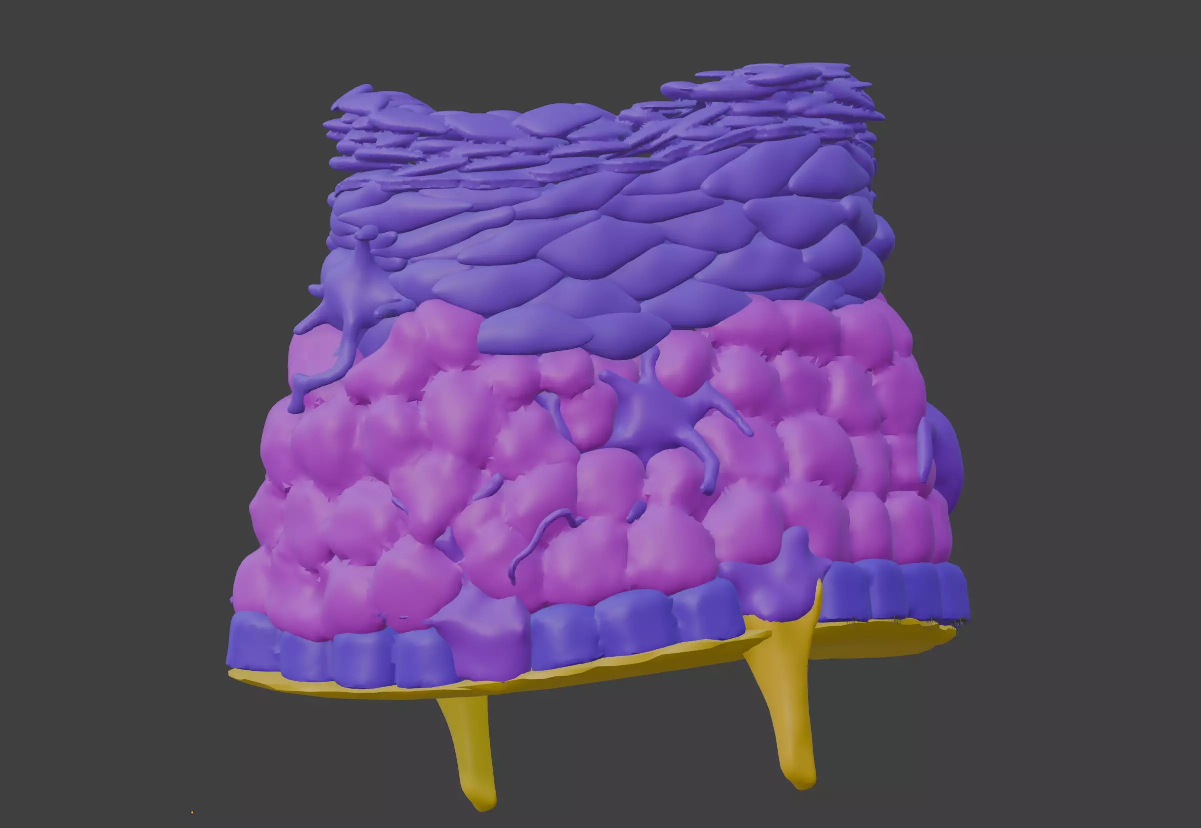 3D Model of the Epithelium of the Skin 3D print model_0