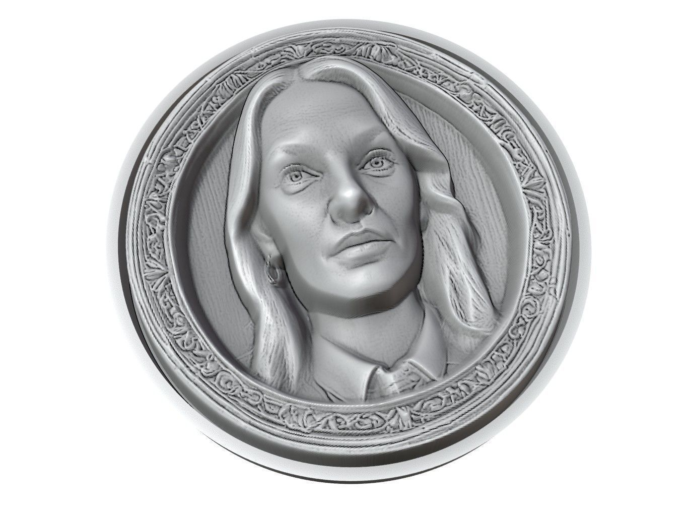 Uma Thurman Medallion 3D print model_3
