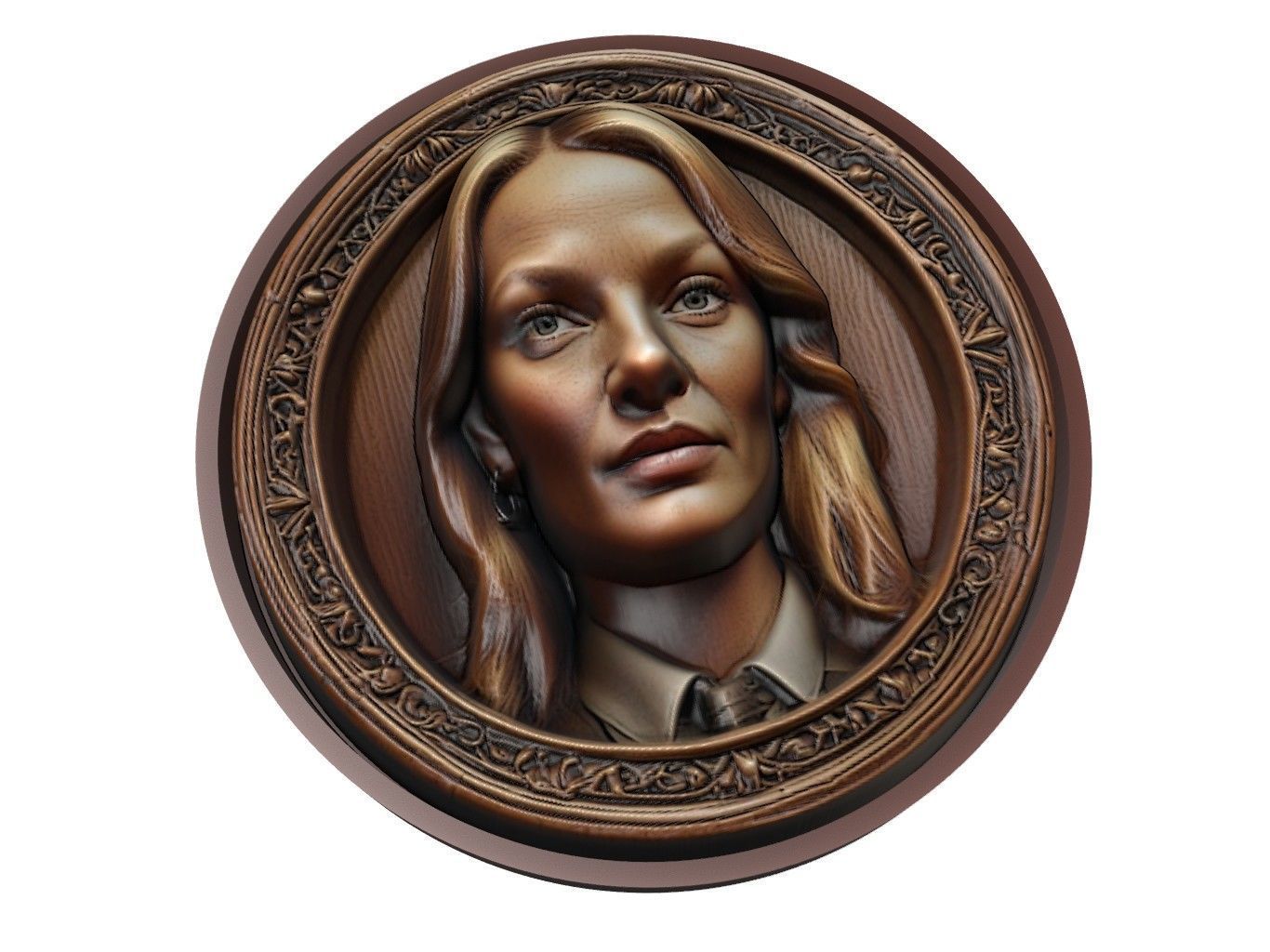 Uma Thurman Medallion 3D print model_1
