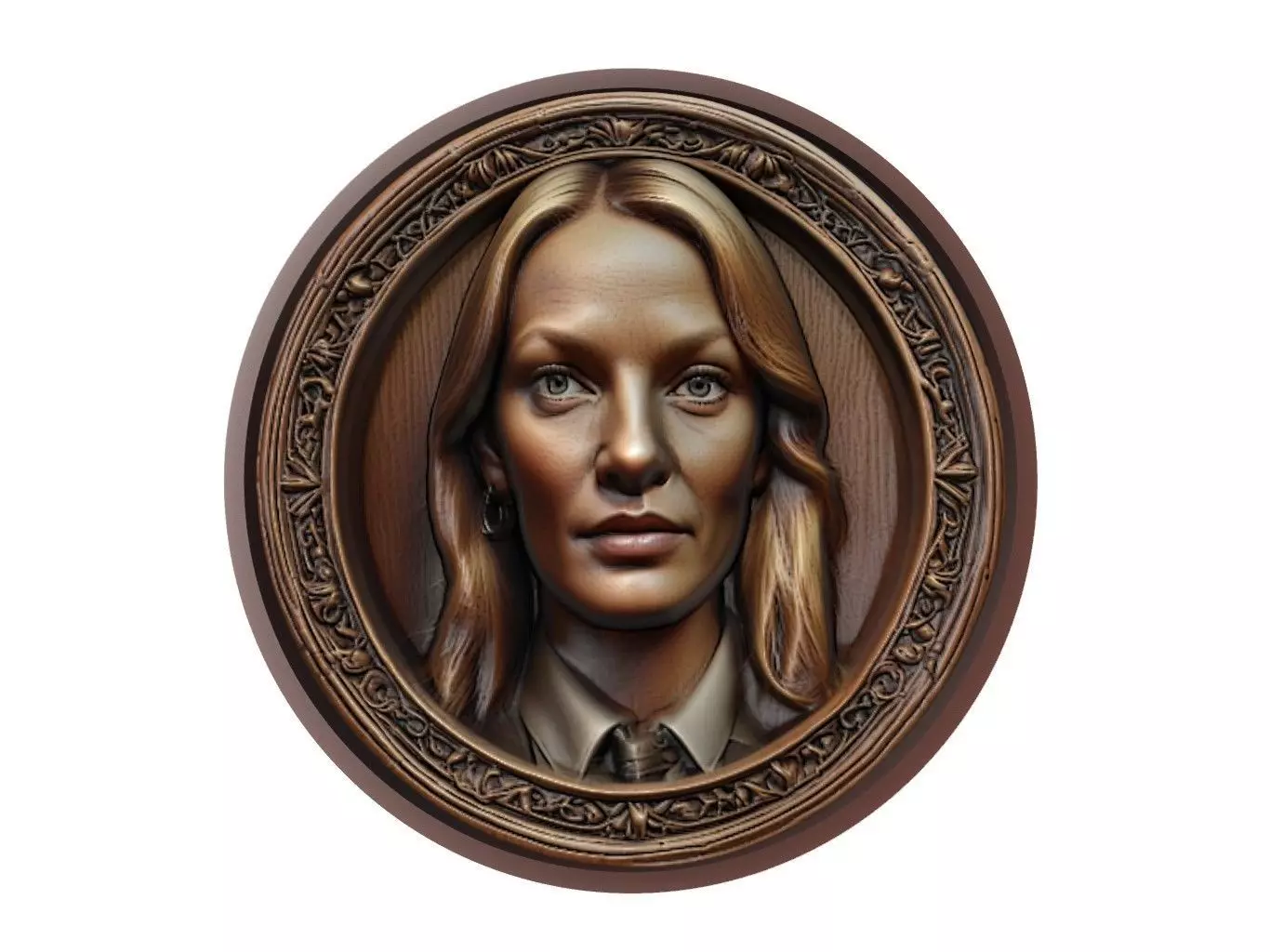 Uma Thurman Medallion 3D print model_0