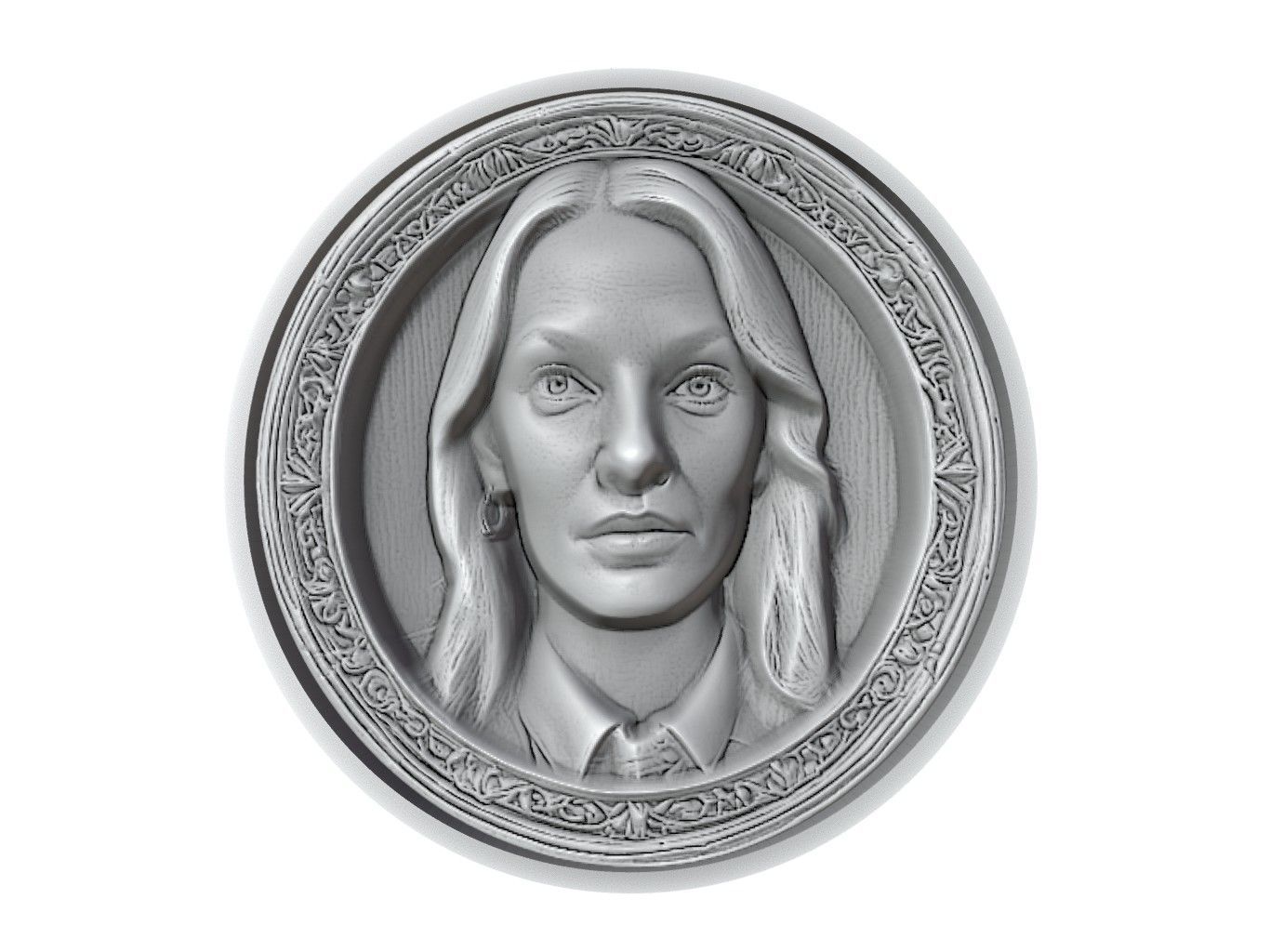 Uma Thurman Medallion 3D print model_2