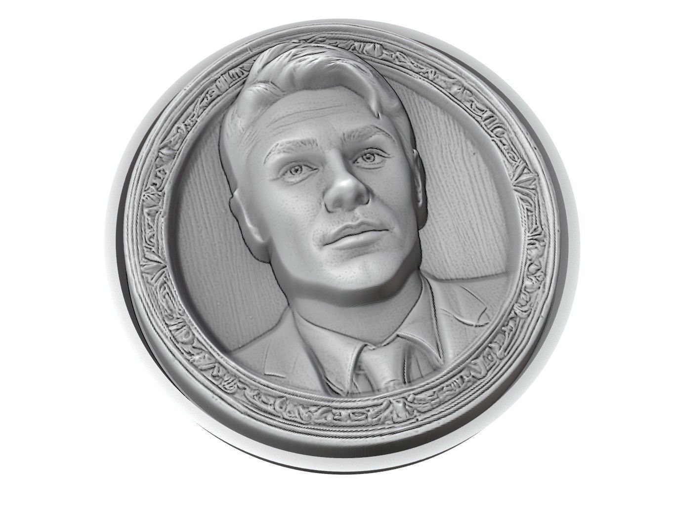 Zac Efron Medallion 3D print model_3
