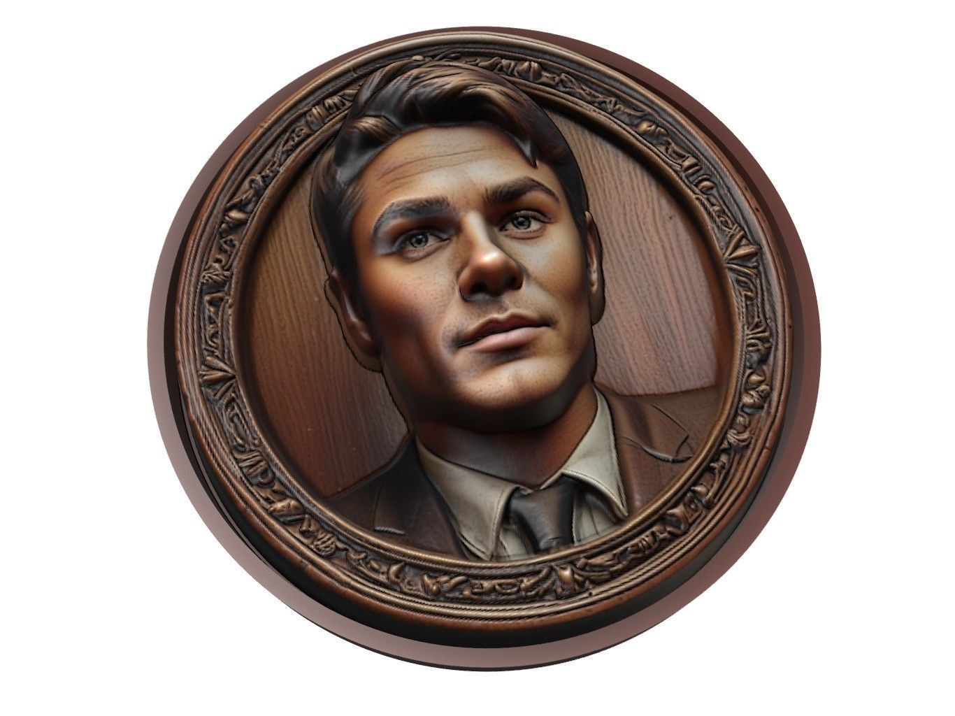 Zac Efron Medallion 3D print model_1