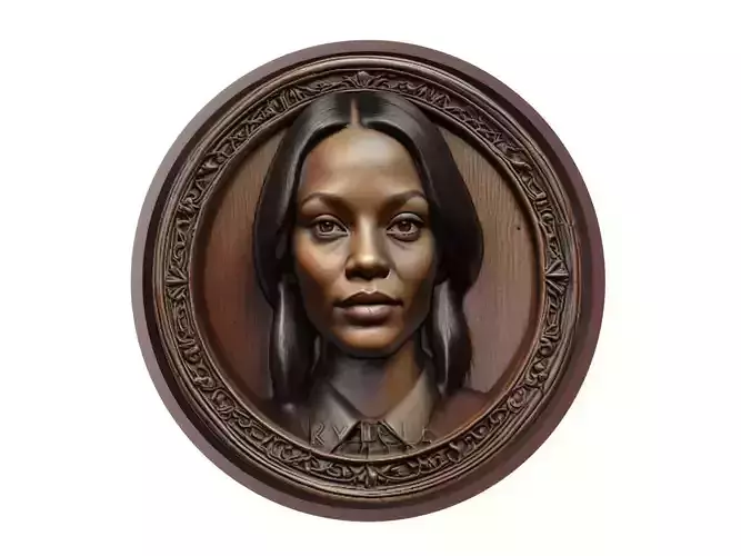 Zoe Saldana Medallion 3D print model