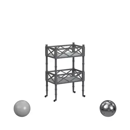  Butler Specialty Company Foster Powder Gray 2 Tier Bar Cart