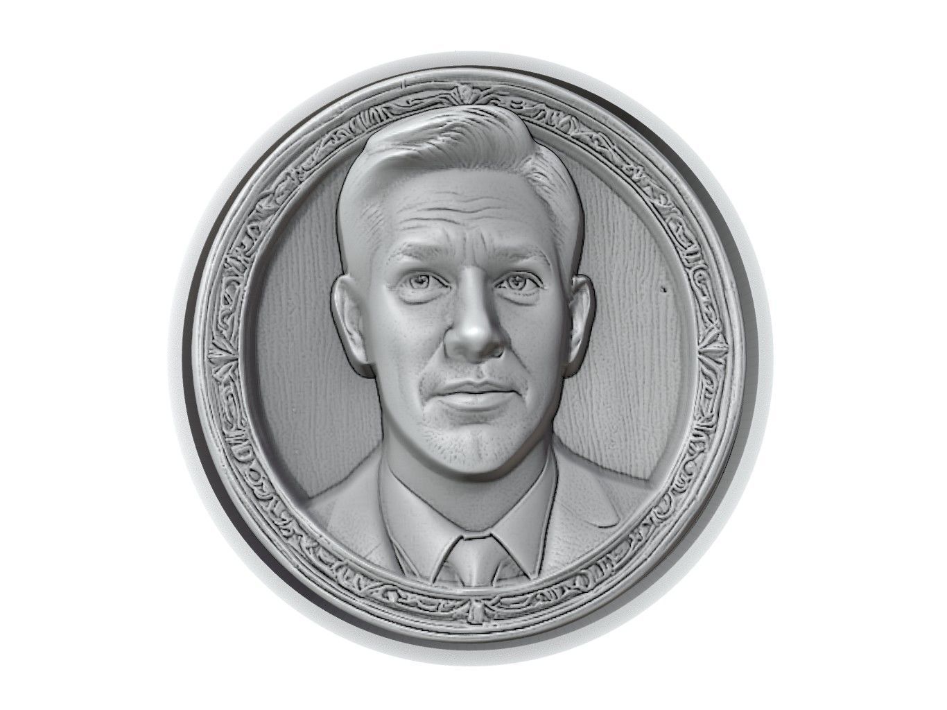 John Krasinski Medallion 3D print model_2