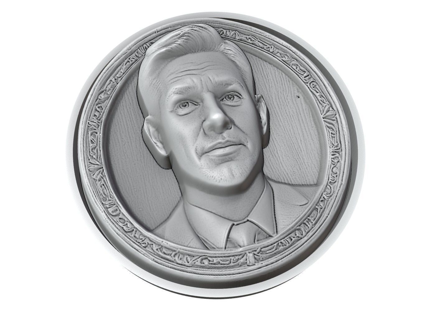 John Krasinski Medallion 3D print model_3