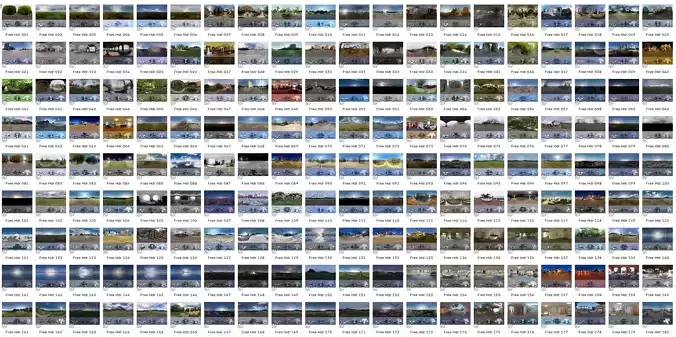 Huge library of 180 HDRI Maps